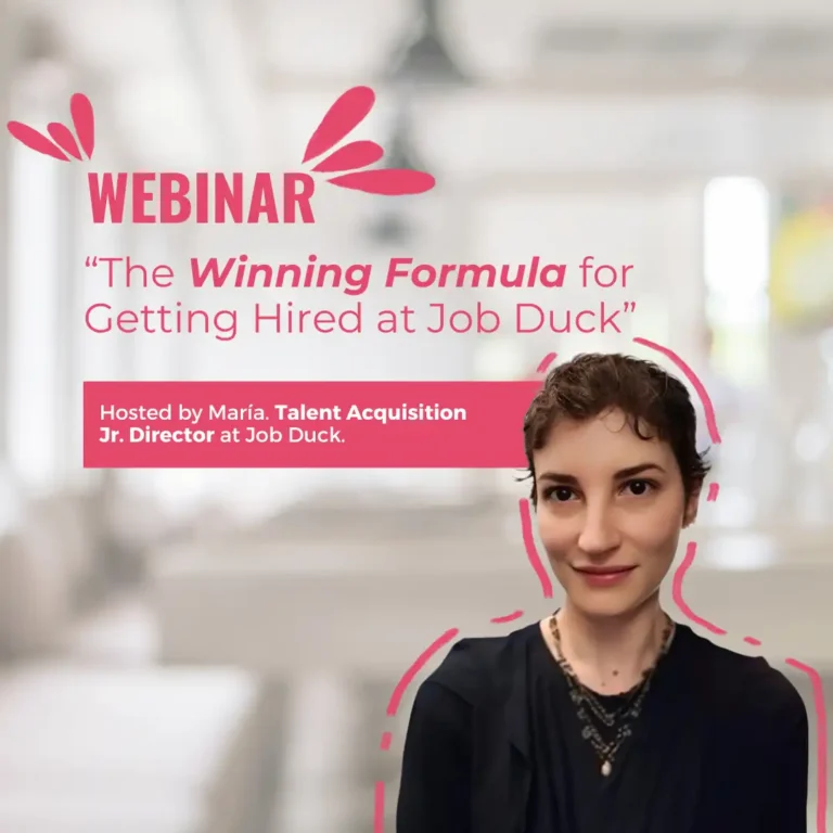 The Winning Formula for Getting Hired at Job Duck Webinar with Maria Mugica